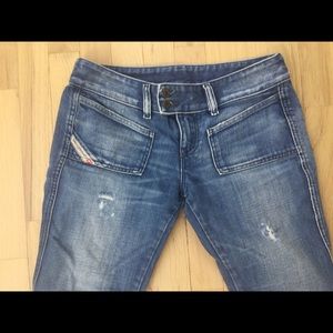 Women’s Diesel Distressed Straight-leg Jeans (28)